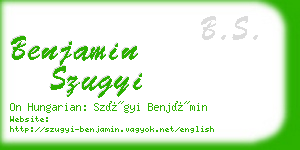 benjamin szugyi business card